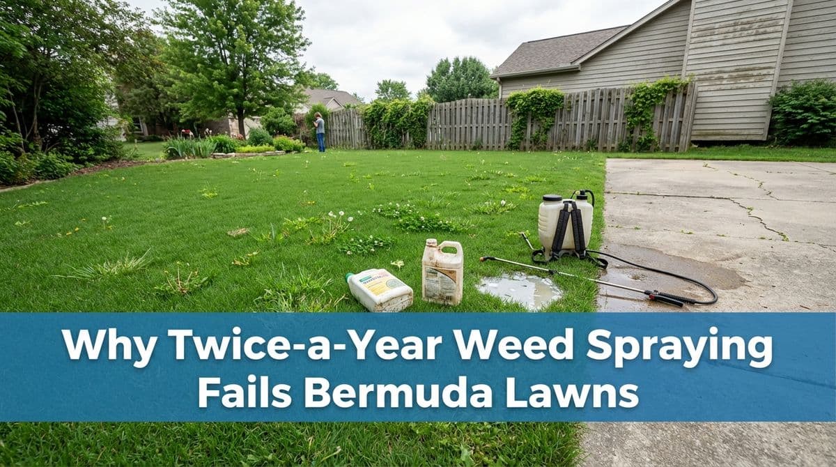 Blog post Why Twice-a-Year Weed Spraying Fails Bermuda Lawns image