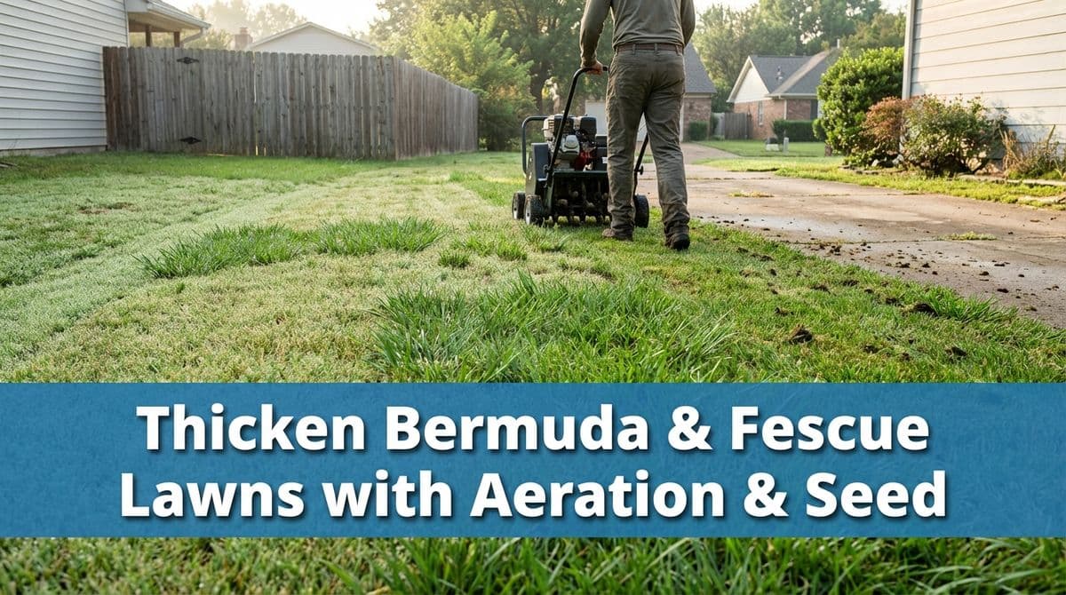 Blog post Thicken Bermuda & Fescue Lawns with Aeration & Seed image